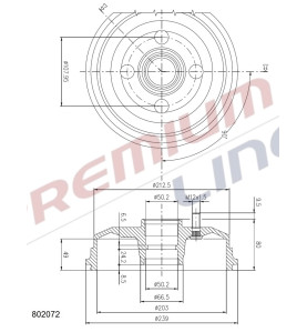 T24_TAMBURO FRENO POST  DIAM 203