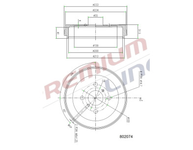 T24_TAMBURO FRENO POST  DIAM 200