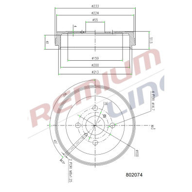 T24_TAMBURO FRENO POST DIAM 200
