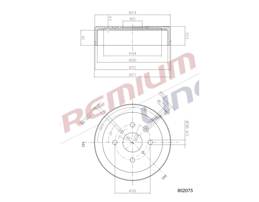 T24_TAMBURO FRENO POST  DIAM 200