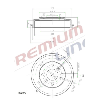 T24_TAMBURO FRENO POST  DIAM 200