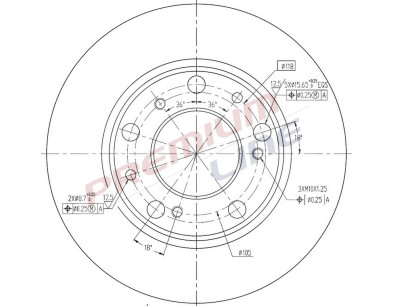 T24_COPPIA DISCHI FRENO DIAM 256 PIENO