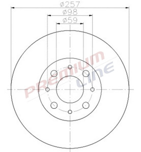 T24_COPPIA DISCHI FRENO DIAM 257 VENTILATO