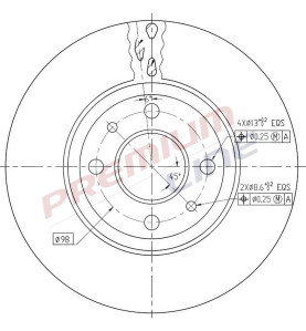 T24_COPPIA DISCHI FRENO DIAM 257 VENTILATO