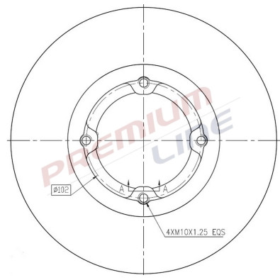 T24_COPPIA DISCHI FRENO DIAM 235/5 PIENO