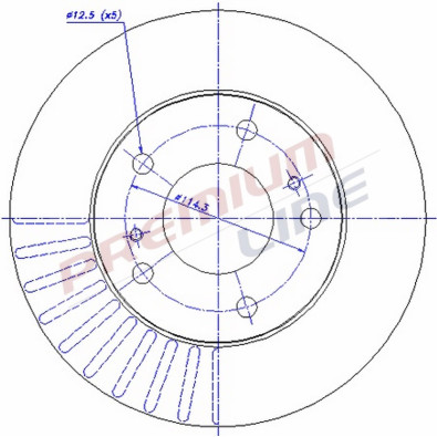 T24_COPPIA DISCHI FRENO DIAM 256/5 VENTILATO