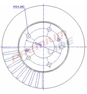 T24_COPPIA DISCHI FRENO DIAM 256/5 VENTILATO