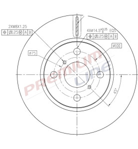 T24_COPPIA DISCHI FRENO DIAM 258 VENTILATO