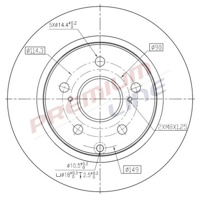 T24_COPPIA DISCHI FRENO DIAM  281 PIENO