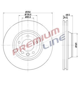 T24_COPPIA DISCHI FRENO DIAM 350 VENTILATO OE 7L6615302K DX