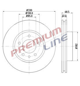 T24_COPPIA DISCHI FRENO DIAM 330 VENTILATO OE 95535140140 SX