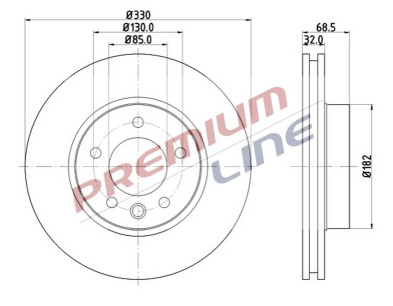 T24_COPPIA DISCHI FRENO DIAM 330 VENTILATO OE 95535140240 DX