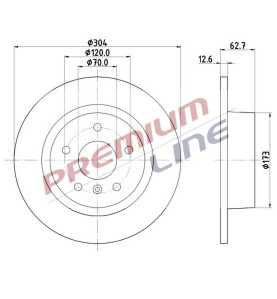 T24_COPPIA DISCHI FRENO DIAM  304 PIENOOE SDB000210