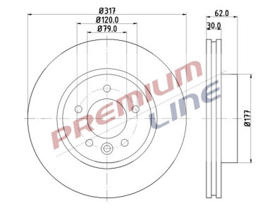 T24_COPPIA DISCHI FRENO DIAM  317 VENTILATO OE SDB000601