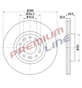 T24_COPPIA DISCHI FRENO DIAM  300 VENTILATO OE C26Y3325XB