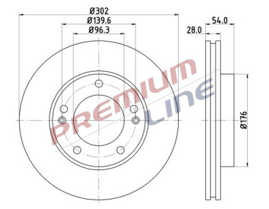 T24_COPPIA DISCHI FRENO DIAM 302 VENTILATO OE 517123E300