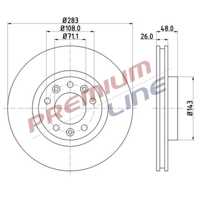 T24_COPPIA DISCHI FRENO DIAM 283 VENTILATO