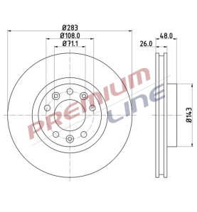 T24_COPPIA DISCHI FRENO DIAM 283 VENTILATO