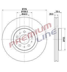 T24_COPPIA DISCHI FRENO DIAM 316 VENTILATO OE 30736406