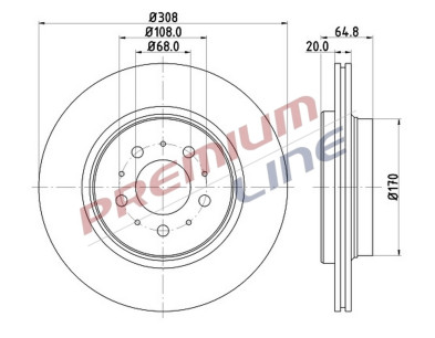 T24_COPPIA DISCHI FRENO DIAM 308 VENTILATO OE 8624926