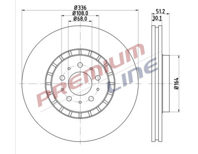 T24_COPPIA DISCHI FRENO DIAM 336 VENTILATO OE 30657301