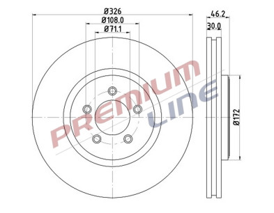 T24_COPPIA DISCHI FRENO DIAM 326 VENTILATO OE C2C25336