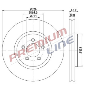 T24_COPPIA DISCHI FRENO DIAM 326 VENTILATO OE C2C25336