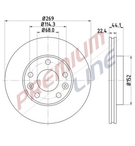 T24_COPPIA DISCHI FRENO DIAM 269 VENTILATO