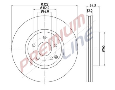 T24_COPPIA DISCHI FRENO DIAM 322 VENTILATO