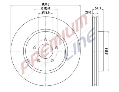 T24_COPPIA DISCHI FRENO DIAM 345 VENTILATO OE 4779197AB