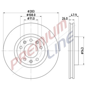T24_COPPIA DISCHI FRENO DIAM 283 VENTILATO