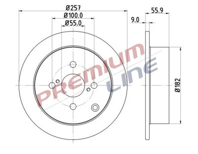 T24_COPPIA DISCHI FRENO DIAM 257 PIENO OE 4243102070