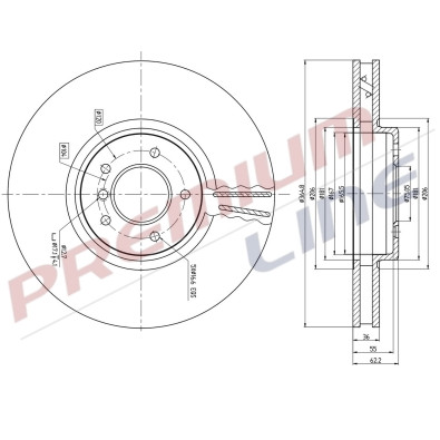 T24_COPPIA DISCHI FRENO DIAM 364/8 VENTILATO
