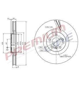 T24_COPPIA DISCHI FRENO DIAM 360 VENTILATO DX
