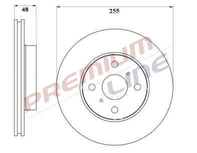 T24_COPPIA DISCHI FRENO DIAM 255 VENTILATO OE 4351212550