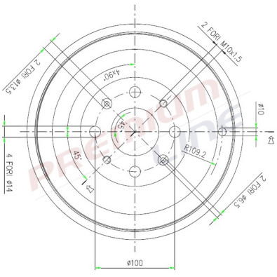 T24_TAMBURO FRENO POST  DIAM 228/3