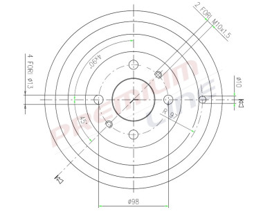 T24_TAMBURO FRENO POST  DIAM 203