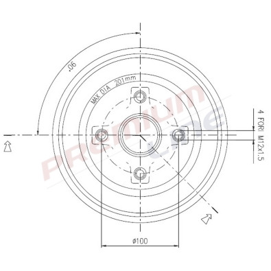 T24_TAMBURO FRENO POST  DIAM 200