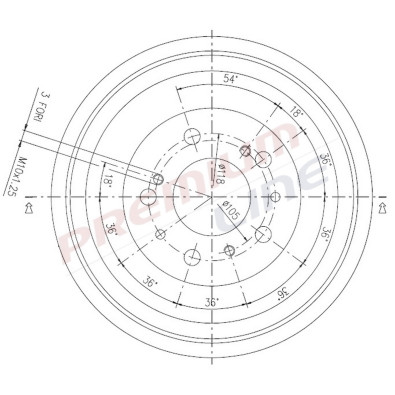 T24_TAMBURO FRENO POST  DIAM 254