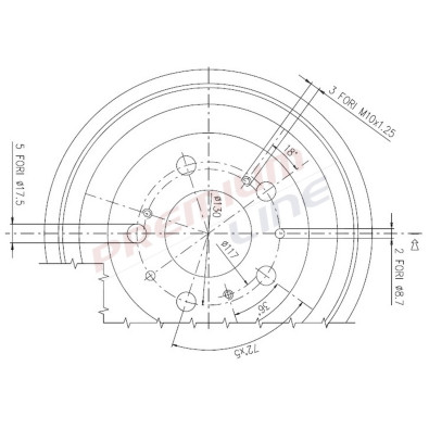 T24_TAMBURO FRENO POST DIAM 254