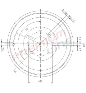 T24_TAMBURO FRENO POST  DIAM 228/3