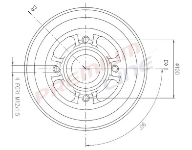 T24_TAMBURO FRENO POST DIAM 180