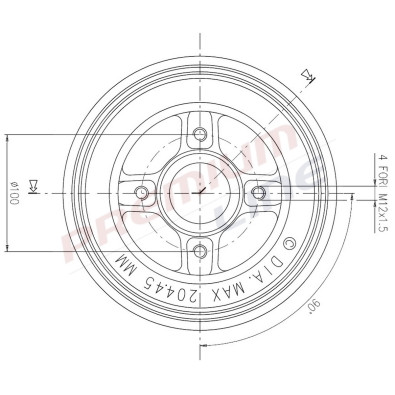 T24_TAMBURO FRENO POST DIAM 203/3
