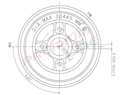 T24_TAMBURO FRENO POST DIAM 203/3