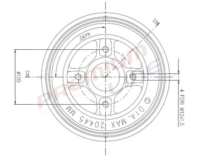 T24_TAMBURO FRENO POST DIAM 203/3