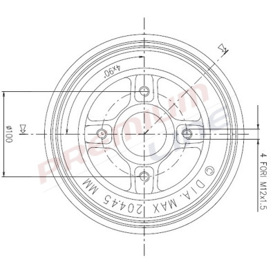 T24_TAMBURO FRENO POST DIAM 203/3