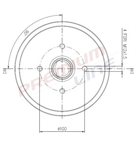 T24_TAMBURO FRENO POST  DIAM 180
