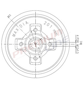 T24_TAMBURO FRENO POST  DIAM 200