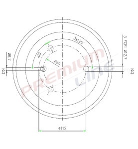 T24_TAMBURO FRENO POST  DIAM 203/2