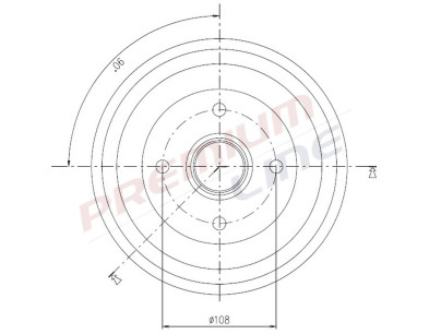 T24_TAMBURO FRENO POST  DIAM 203